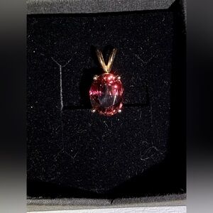 14k Rose Gold and Garnet Pendant